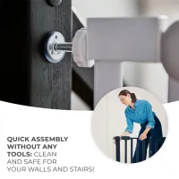 Barieră de protecție KinderKraft Lock Go Pentru uși photo 6