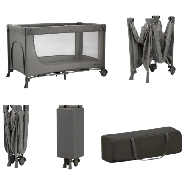 Țarc pentru copii KinderKraft Joy2 (KLJOY02DGR00000) 0 luni - 3 ani / Gray photo 2