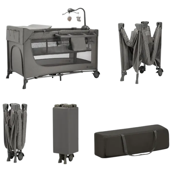 Țarc pentru copii KinderKraft Joy2 (KLJOY02DGR000AC) 0 luni - 3 ani / Gray photo 3