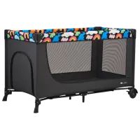 Țarc pentru copii KinderKraft Joy2 Happy Chapes (KLJOY02HAP00000) 0 luni - 3 ani / Gray