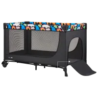 Țarc pentru copii KinderKraft Joy2 Happy Chapes (KLJOY02HAP00000) 0 luni - 3 ani / Gray photo 2