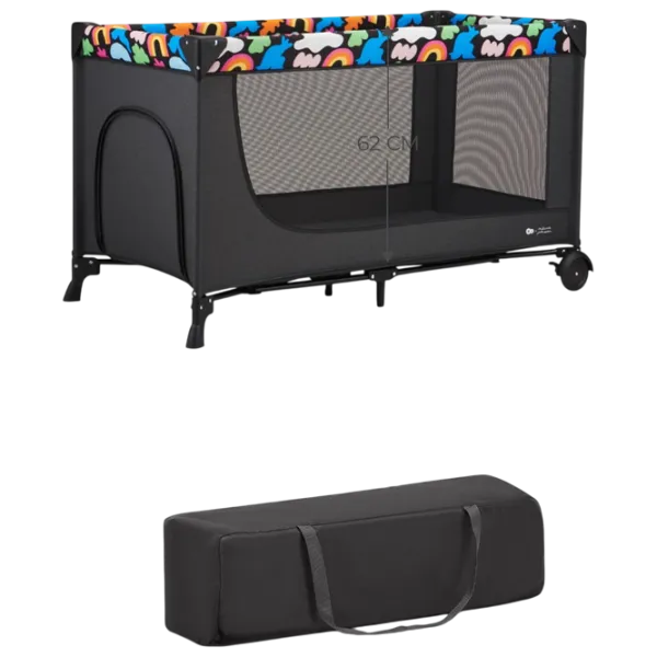 Țarc pentru copii KinderKraft Joy2 Happy Chapes (KLJOY02HAP00000) 0 luni - 3 ani / Gray photo 3