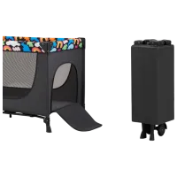 Țarc pentru copii KinderKraft Joy2 Happy Chapes (KLJOY02HAP00000) 0 luni - 3 ani / Gray photo 5
