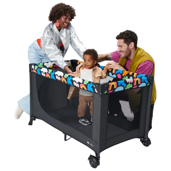 Țarc pentru copii KinderKraft Joy2 Happy Chapes (KLJOY02HAP00000) 0 luni - 3 ani / Gray photo 6