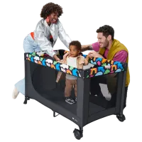 Țarc pentru copii KinderKraft Joy2 Happy Chapes (KLJOY02HAP00000) 0 luni - 3 ani / Gray photo 6