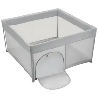 Țarc pentru copii KinderKraft Ziki (KLZIKI00GRY0000) 0 luni - 4 ani / Gray