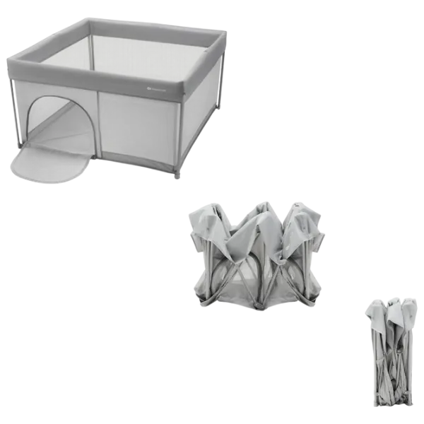 Țarc pentru copii KinderKraft Ziki (KLZIKI00GRY0000) 0 luni - 4 ani / Gray photo 2