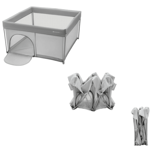 Țarc pentru copii KinderKraft Ziki (KLZIKI00GRY0000) 0 luni - 4 ani / Gray photo 2