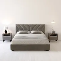 Кровать My-Style my-Lora Deco 200 x 200 см / Фанера / Тёмно-серый photo 6