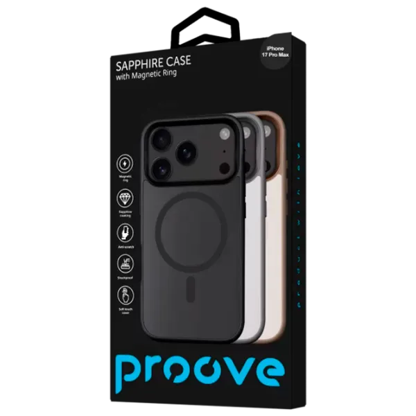 Husă pentru smartphone Apple iPhone 17 Pro Max Proove / MagSafe Back / TPU / Natural Titanium photo 2