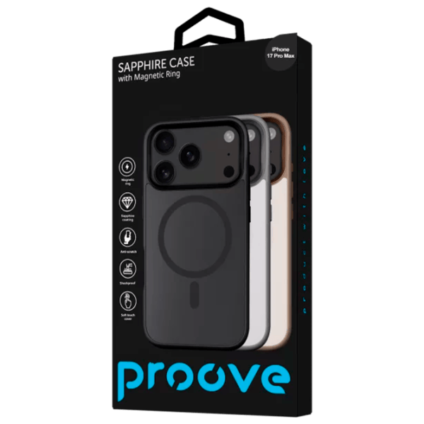 Husă pentru smartphone Apple iPhone 17 Pro Max Proove / MagSafe Back / TPU / Natural Titanium photo 2