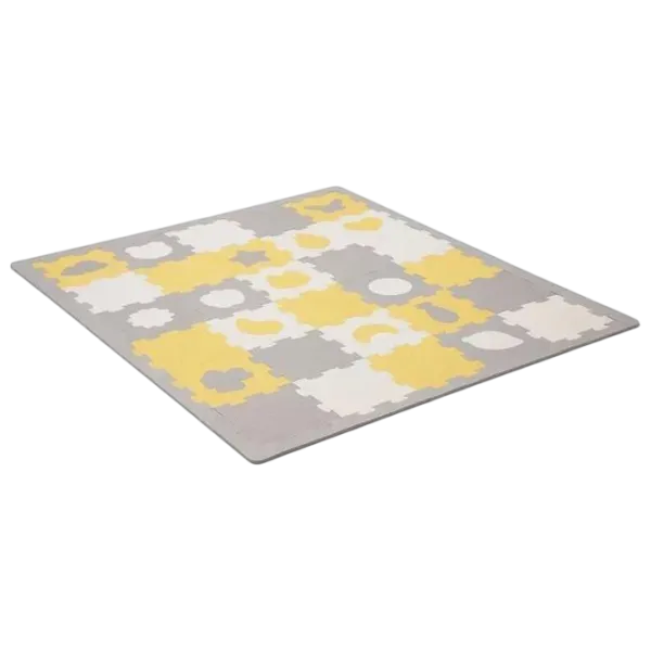 Covoraş pentru joc KinderKraft Luno Sharpes (KPLUSH00YEL0000) 1+/ Pătrat/ Yellow photo 1