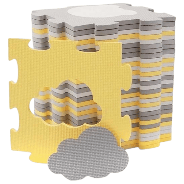 Covoraş pentru joc KinderKraft Luno Sharpes (KPLUSH00YEL0000) 1+/ Pătrat/ Yellow photo 2