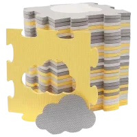 Covoraş pentru joc KinderKraft Luno Sharpes (KPLUSH00YEL0000) 1+/ Pătrat/ Yellow photo 2