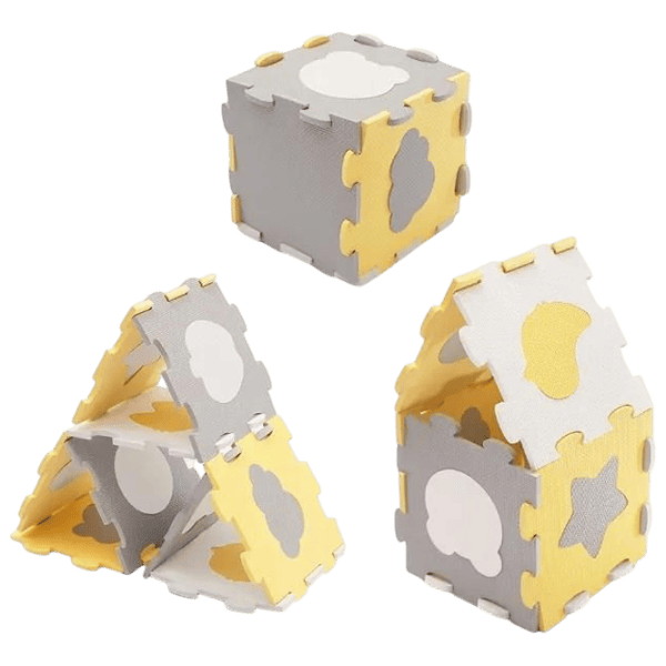 Covoraş pentru joc KinderKraft Luno Sharpes (KPLUSH00YEL0000) 1+/ Pătrat/ Yellow photo 3