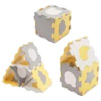 Covoraş pentru joc KinderKraft Luno Sharpes (KPLUSH00YEL0000) 1+/ Pătrat/ Yellow photo 3