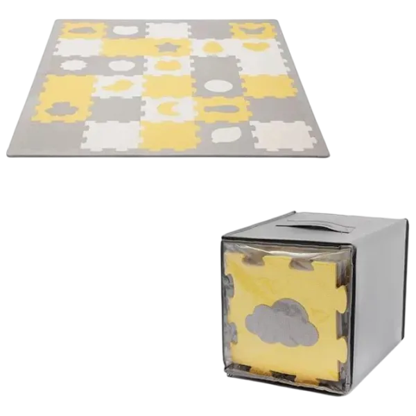 Covoraş pentru joc KinderKraft Luno Sharpes (KPLUSH00YEL0000) 1+/ Pătrat/ Yellow photo 5