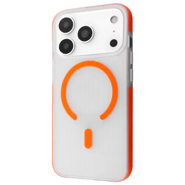 Husă pentru smartphone Apple iPhone 17 Pro Max Proove / MagSafe Back / TPU / Orange Transparent photo 1