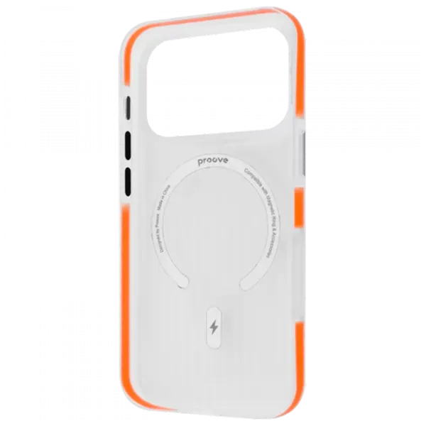 Husă pentru smartphone Apple iPhone 17 Pro Max Proove / MagSafe Back / TPU / Orange Transparent photo 2