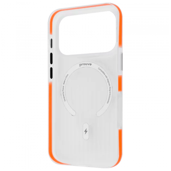 Husă pentru smartphone Apple iPhone 17 Pro Max Proove / MagSafe Back / TPU / Orange Transparent photo 2