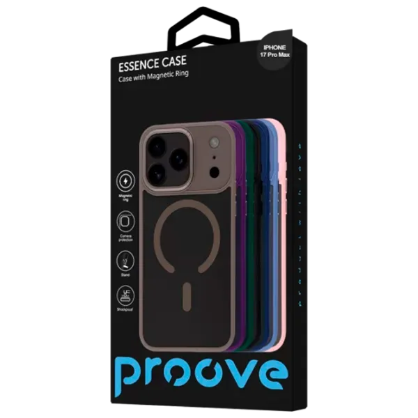 Husă pentru smartphone Apple iPhone 17 Pro Max Proove / MagSafe Back / TPU / Black White photo 3