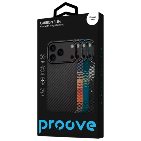 Husă pentru smartphone Apple iPhone 17 Pro Proove / MagSafe Back / TPU / Carbon Black photo 3