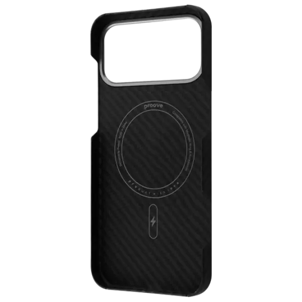 Husă pentru smartphone Apple iPhone 17 Pro Max Proove / MagSafe Back / TPU / Carbon Black photo 2