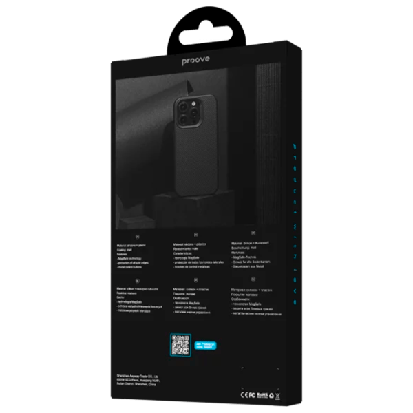 Husă pentru smartphone Apple iPhone 17 Pro Max Proove / MagSafe Back / TPU / Carbon Black photo 4