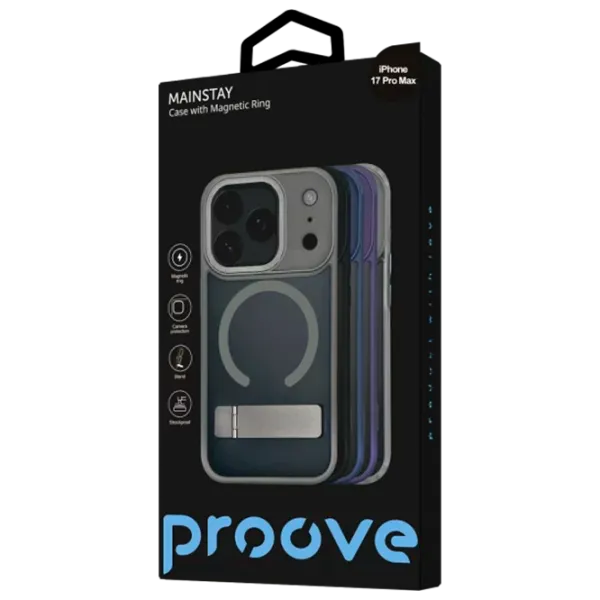 Husă pentru smartphone Apple iPhone 17 Pro Max Proove / MagSafe Back / TPU / Transparent Black photo 5