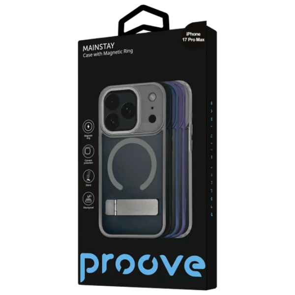 Husă pentru smartphone Apple iPhone 17 Pro Max Proove / MagSafe Back / TPU / Transparent Black photo 5