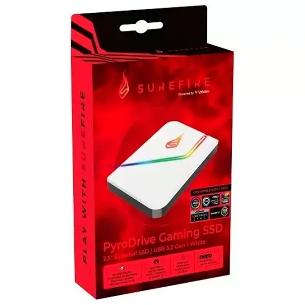 SSD Verbatim Surefire PyroDrive Gaming 2 ТБ 53695 / Белый photo 5