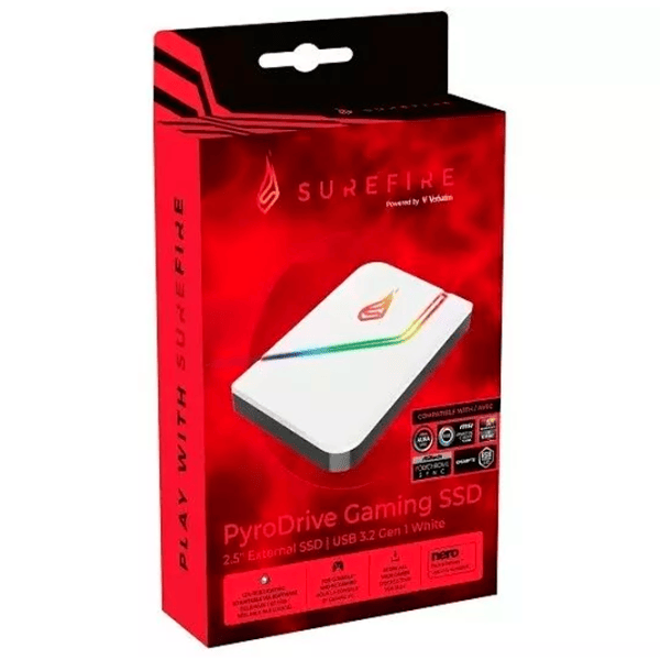 SSD Verbatim Surefire PyroDrive Gaming 2 ТБ 53695 / Белый photo 5