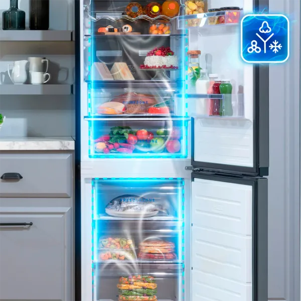 Frigider Daewoo CKM0373EWRA0-EU cu congelator jos 330 l / 186 cm / White photo 9