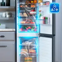 Frigider Daewoo CKM0373EWRA0-EU cu congelator jos 330 l / 186 cm / White photo 9