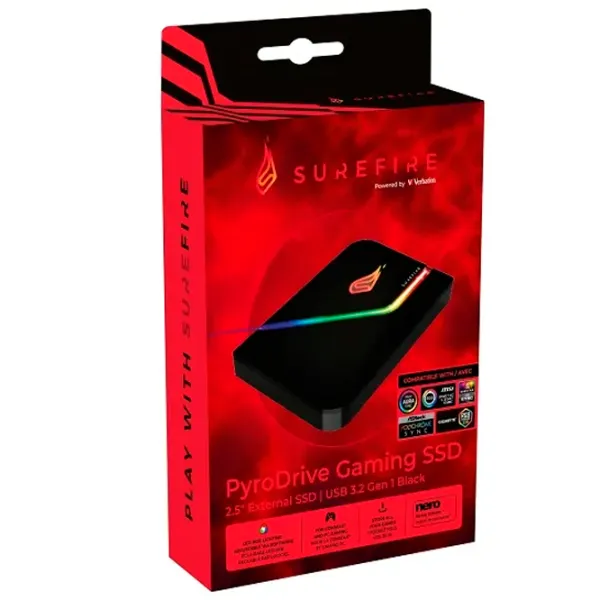 SSD Verbatim Surefire PyroDrive Gaming 1 ТБ 53691 / Черный photo 5
