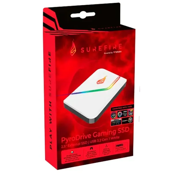 SSD Verbatim Surefire PyroDrive Gaming 1 ТБ 53692 / Белый photo 5