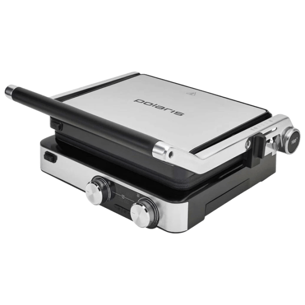Grill electric Polaris PGP 7001D Contact, Barbecue / 2000 W / Black Silver photo 1