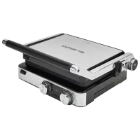 Электрогриль Polaris PGP 7001D Контактный, Барбекю / 2000 Вт / Черный Серебряный
