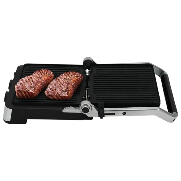 Grill electric Polaris PGP 7001D Contact, Barbecue / 2000 W / Black Silver photo 2