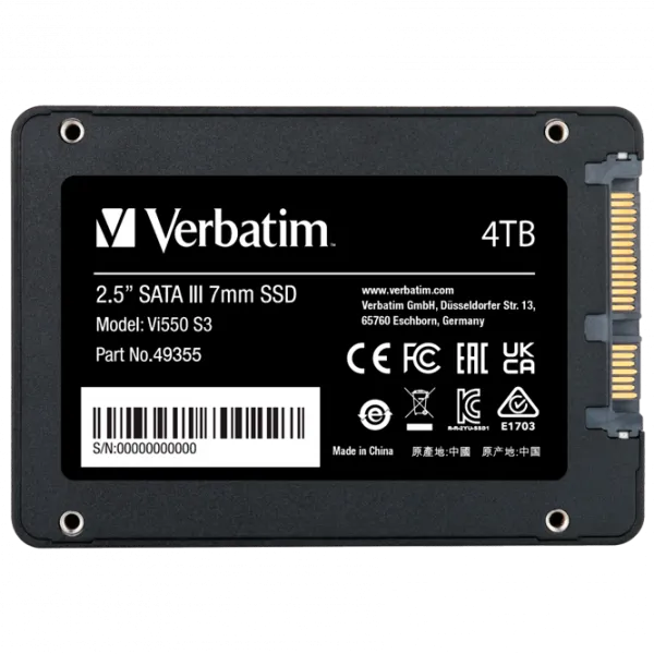 SSD Verbatim Vi550 S3 4 ТБ 2.5'' photo 3