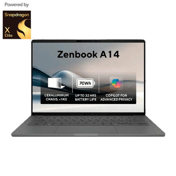 Asus ZenBook A14 OLED UX3407RA Snapdragon X Elite X Elite X1E-78-100 / 32 ГБ / 1 ТБ / VGA Встроенная / Серый photo 1