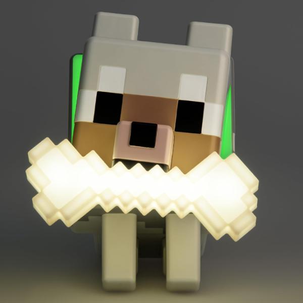 Lampă LED Paladone Minecraft Wolf GloBuddies White photo 5