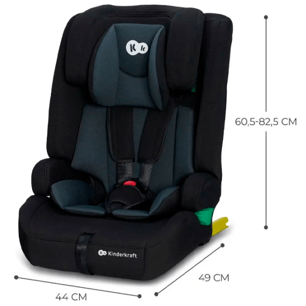 Scaun auto KinderKraft Safety Fix 2  9 luni - 12 ani / 36 kg / Dark Gray photo 2