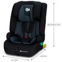 Scaun auto KinderKraft Safety Fix 2 9 luni - 12 ani / 36 kg / Dark Gray photo 2