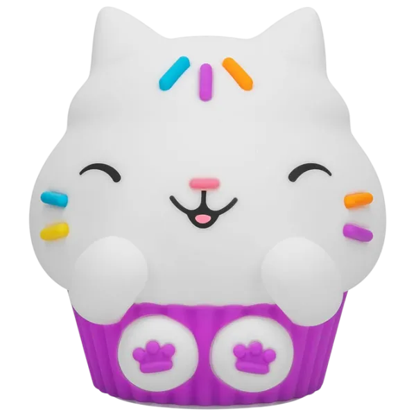 Светодиодная лампа Paladone Gabbys Dollhouse Cakey Cat SquishyGlo Белый photo 1