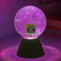 Lampă de masă Paladone Minecraft LED Glitter Ball White photo 3