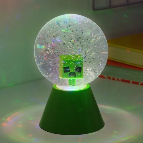 Lampă de masă Paladone Minecraft LED Glitter Ball White photo 4