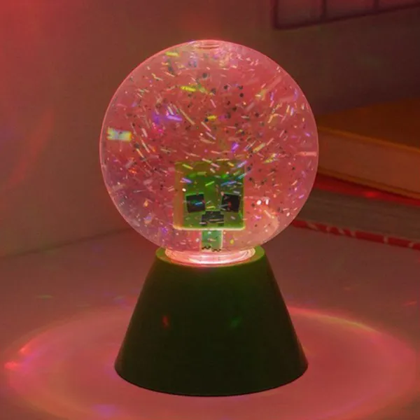 Lampă de masă Paladone Minecraft LED Glitter Ball White photo 5
