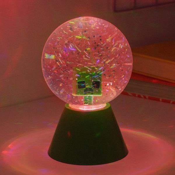Lampă de masă Paladone Minecraft LED Glitter Ball White photo 5