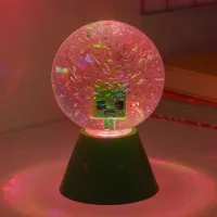 Lampă de masă Paladone Minecraft LED Glitter Ball White photo 5